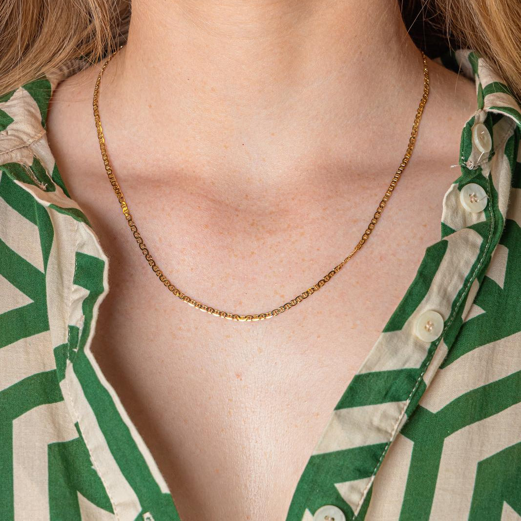 Collier  Maille marine  Or jaune