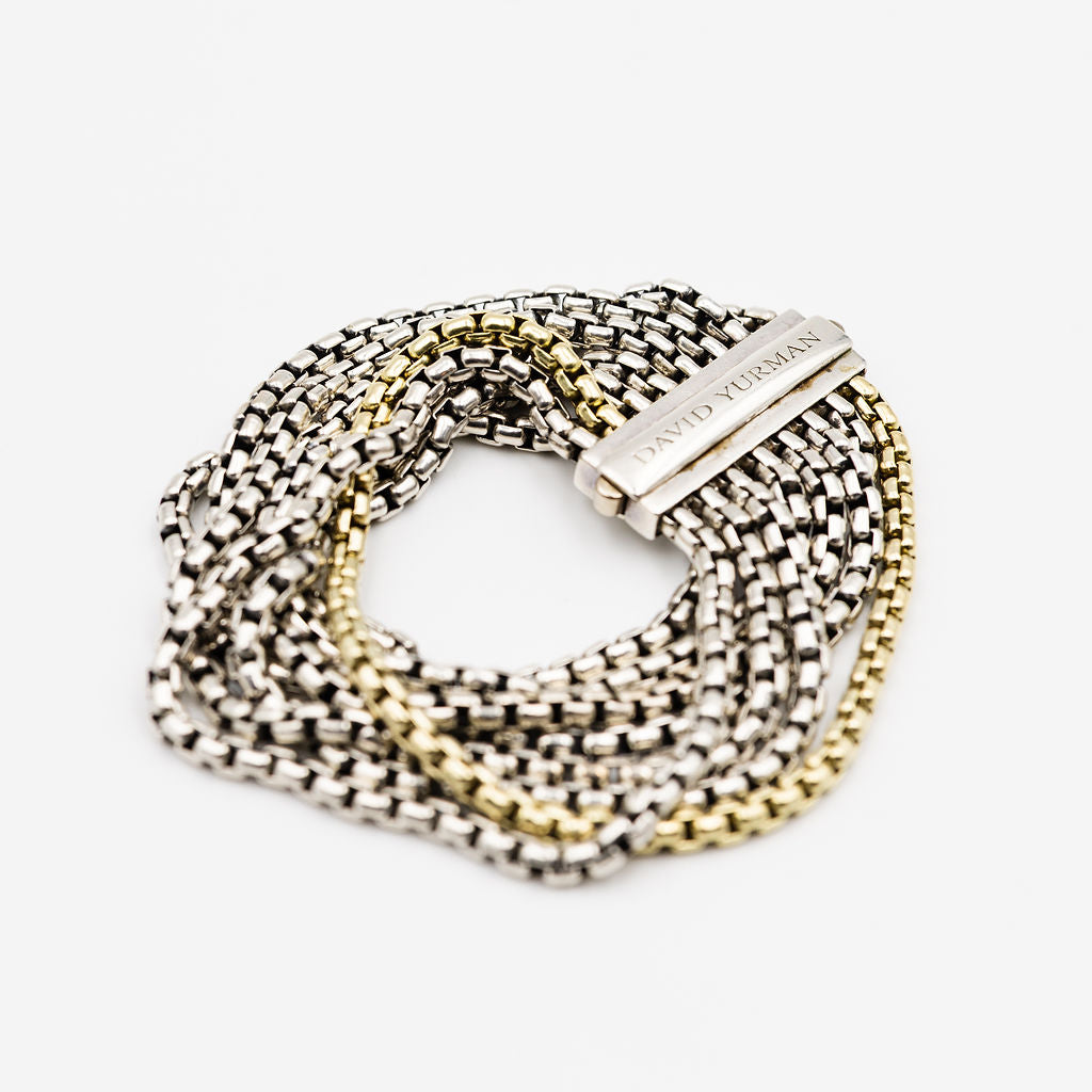 Bracelet DAVID YURMAN en argent et or jaune