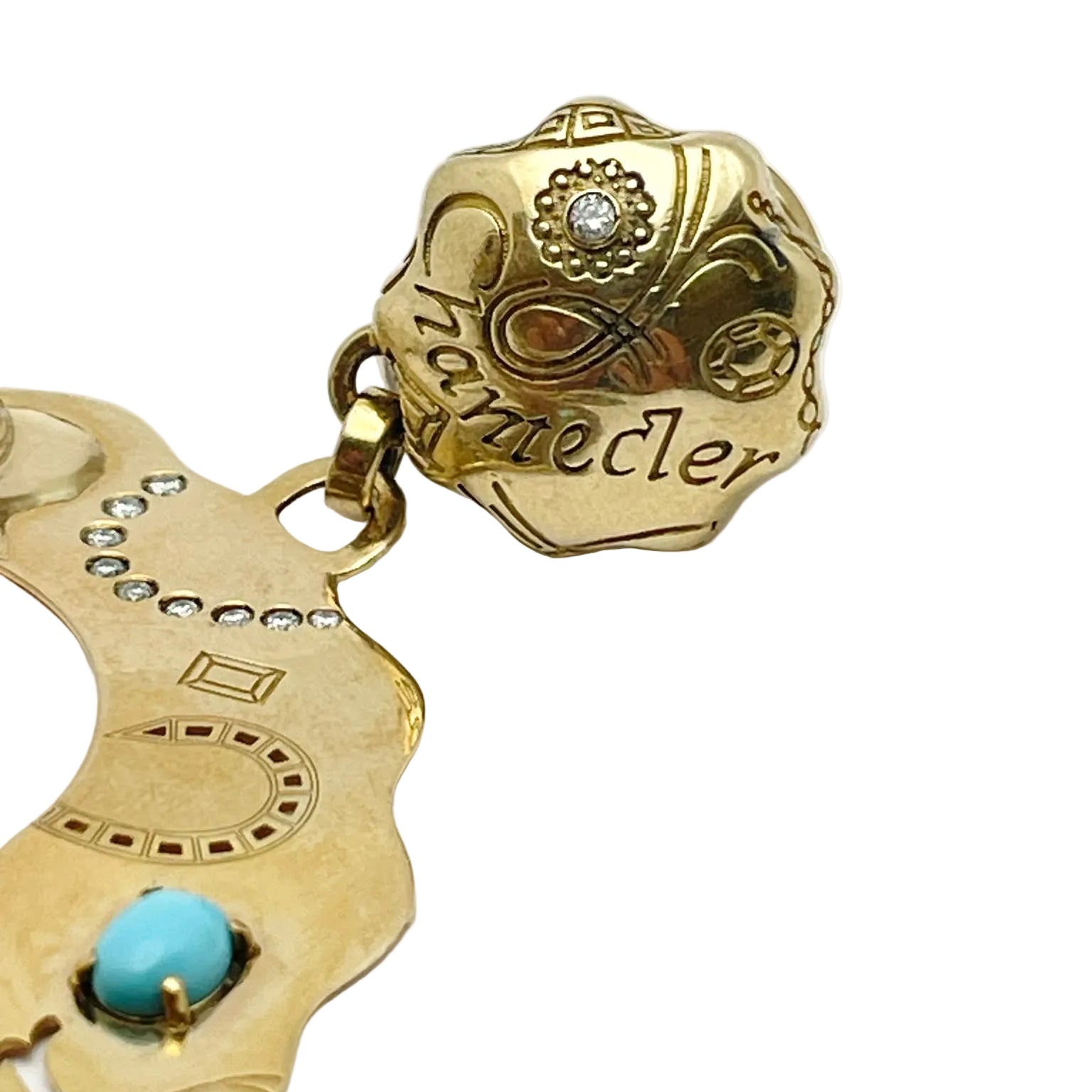 Boucles d'oreilles Pendantes CHANTECLER en or jaune