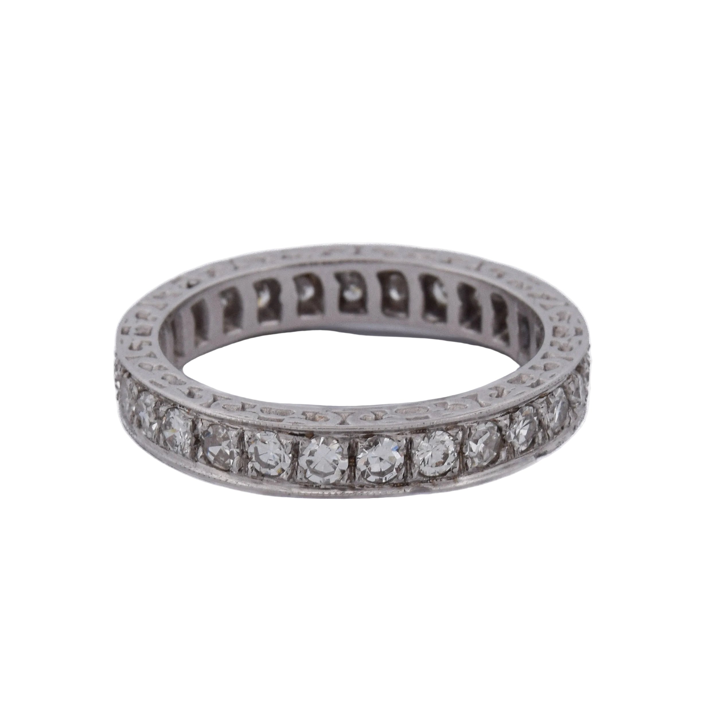 Bague Alliance en or blanc et diamants