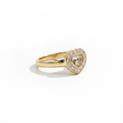Bague CHOPARD Happy Diamond Coeur en or jaune et diamants