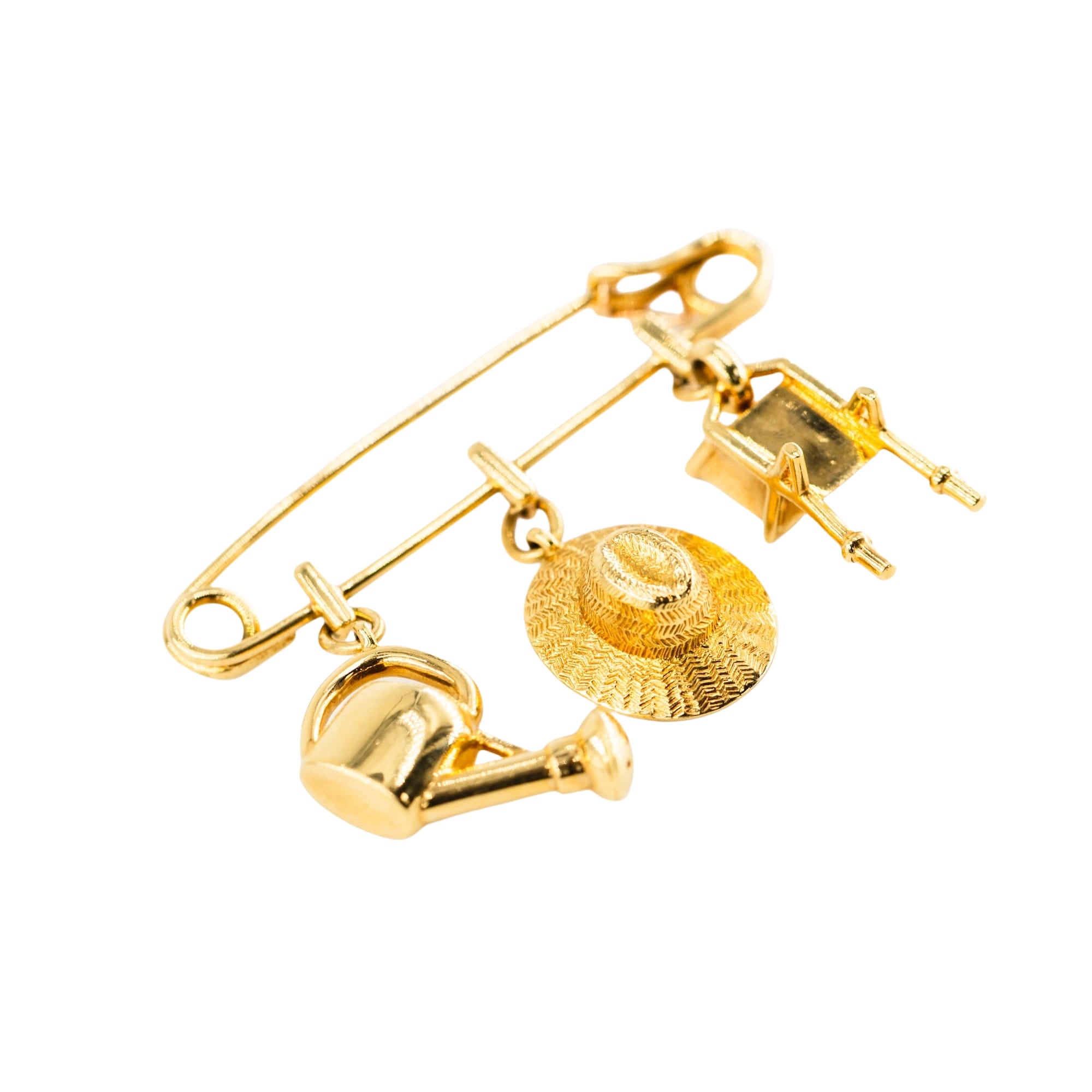 Broche Épingle CARTIER "Le Jardinier" en or jaune