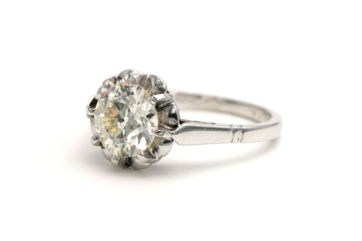 Bague Solitaire en or blanc et diamant
