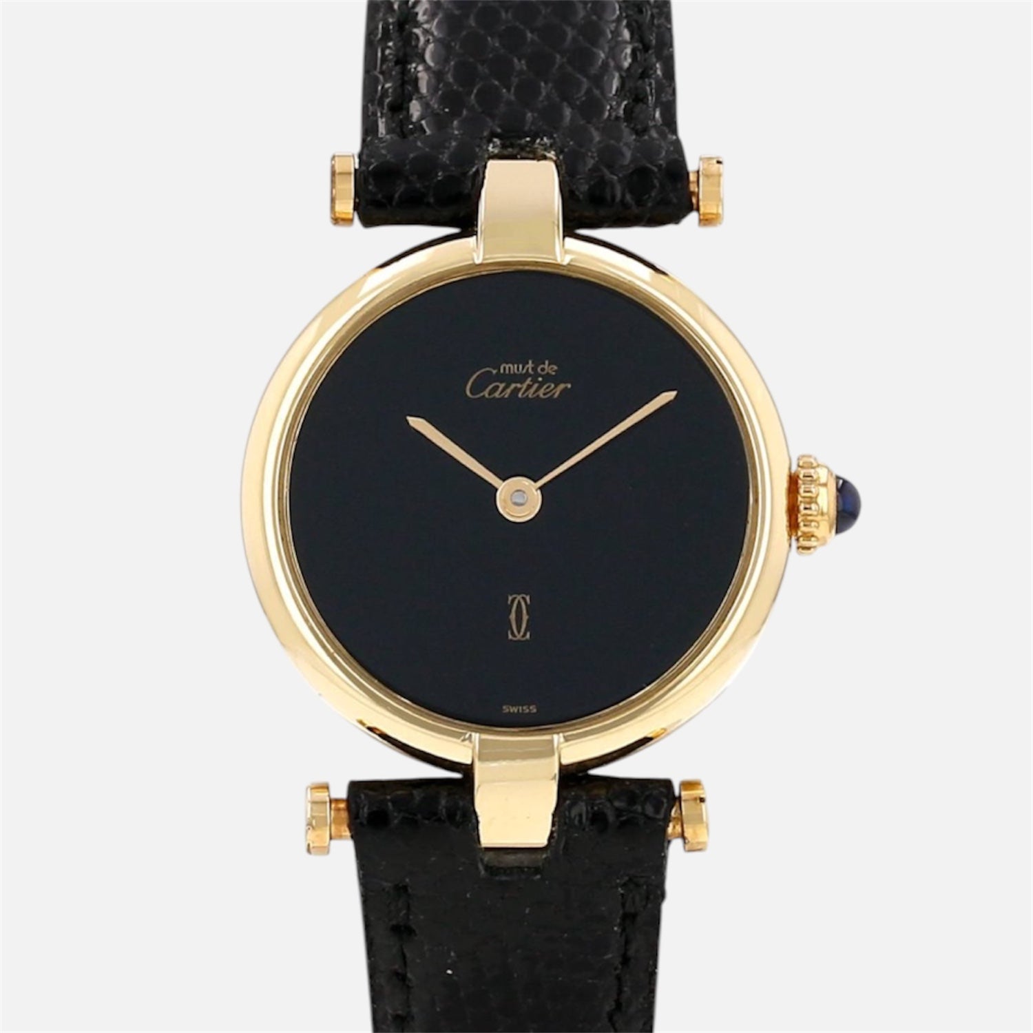 Montre CARTIER "Must de Cartier" en vermeil et cuir