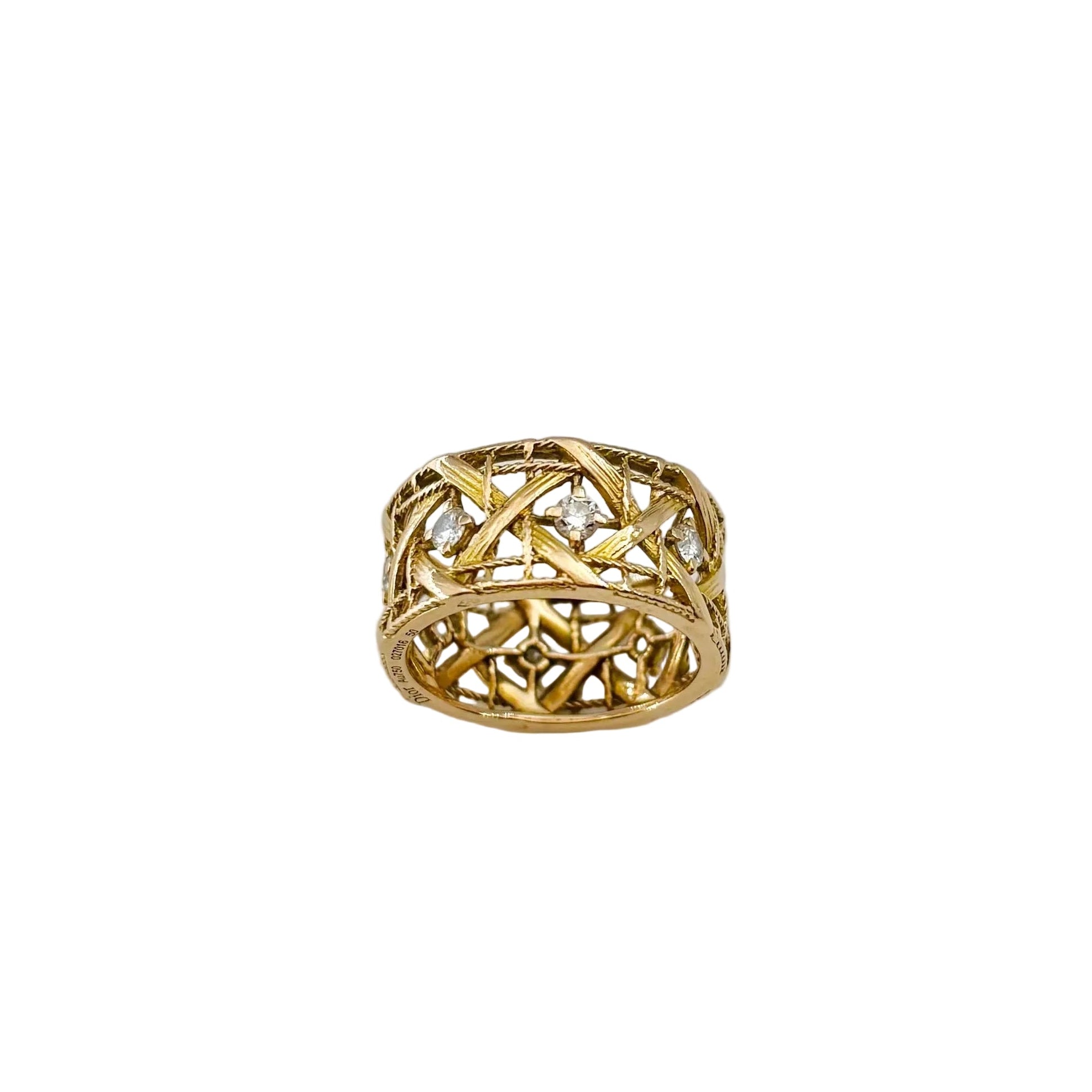 Bague DIOR "My Dior" GM en or jaune et diamants