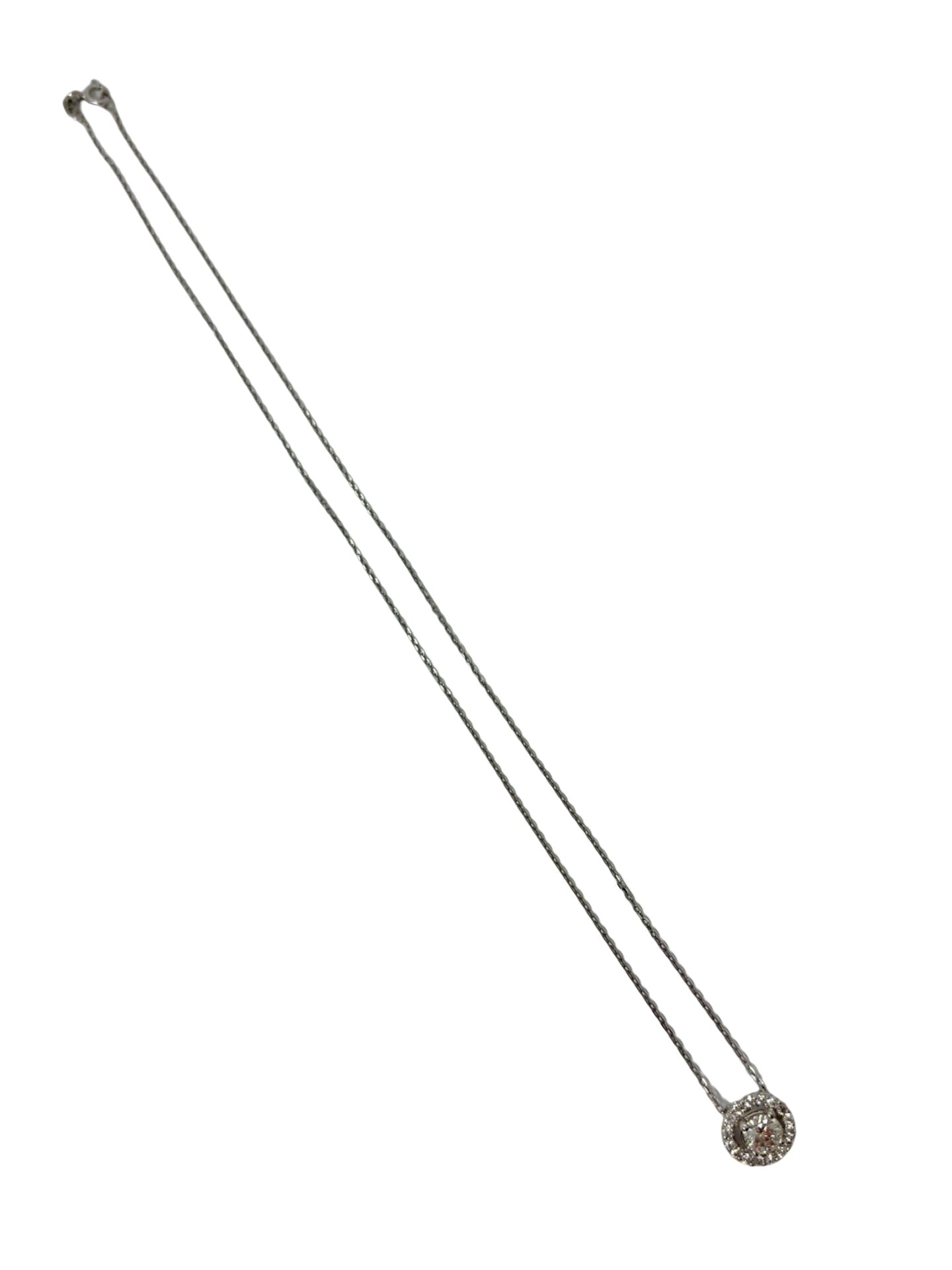 Collier Pendentif en or blanc et diamants
