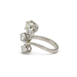 Bague en or blanc et diamants