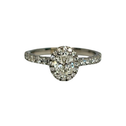 Bague Solitaire en or blanc et diamants
