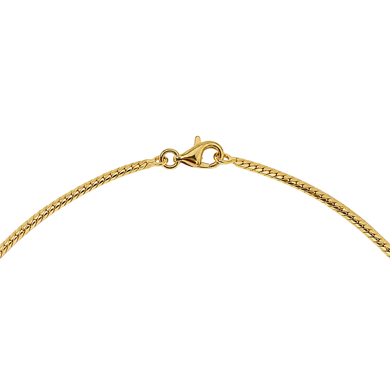 Collier Maille Gourmette en or jaune, rubis, et diamants