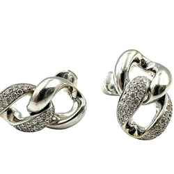 Boucles d'oreilles Pendantes MESSIKA "Link" en or blanc et diamants