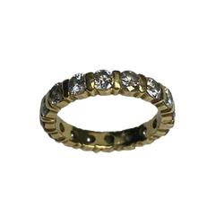 Bague Alliance en or jaune et diamants