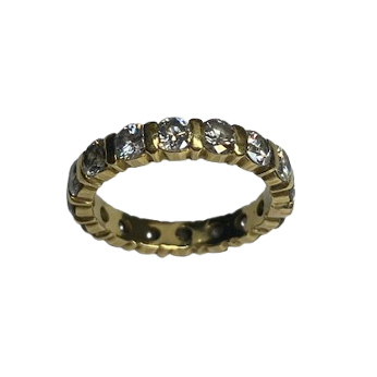 Bague Alliance en or jaune et diamants