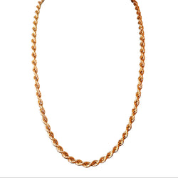 Important collier en or jaune, maille corde doublée