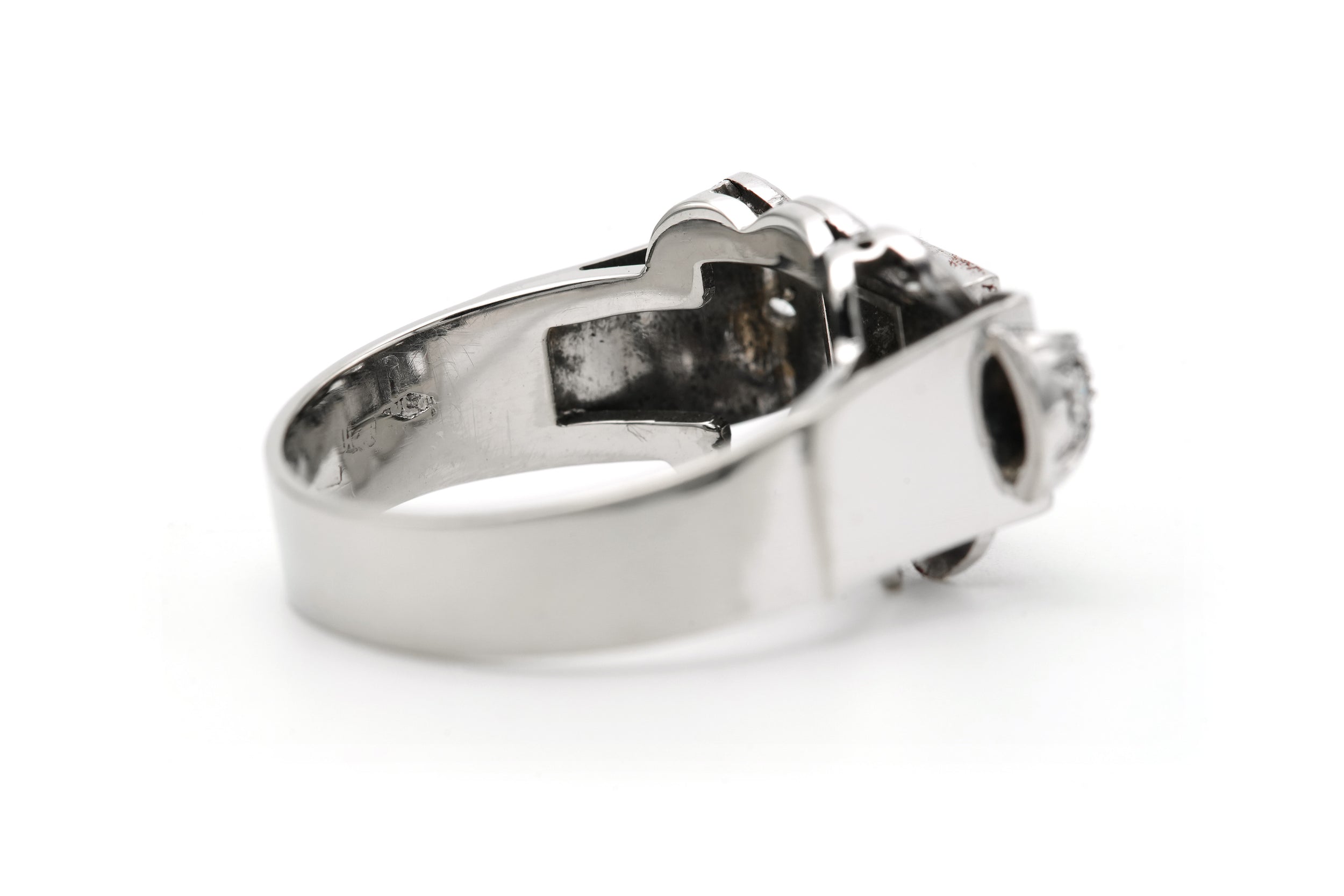 Bague Tank en or blanc et diamants