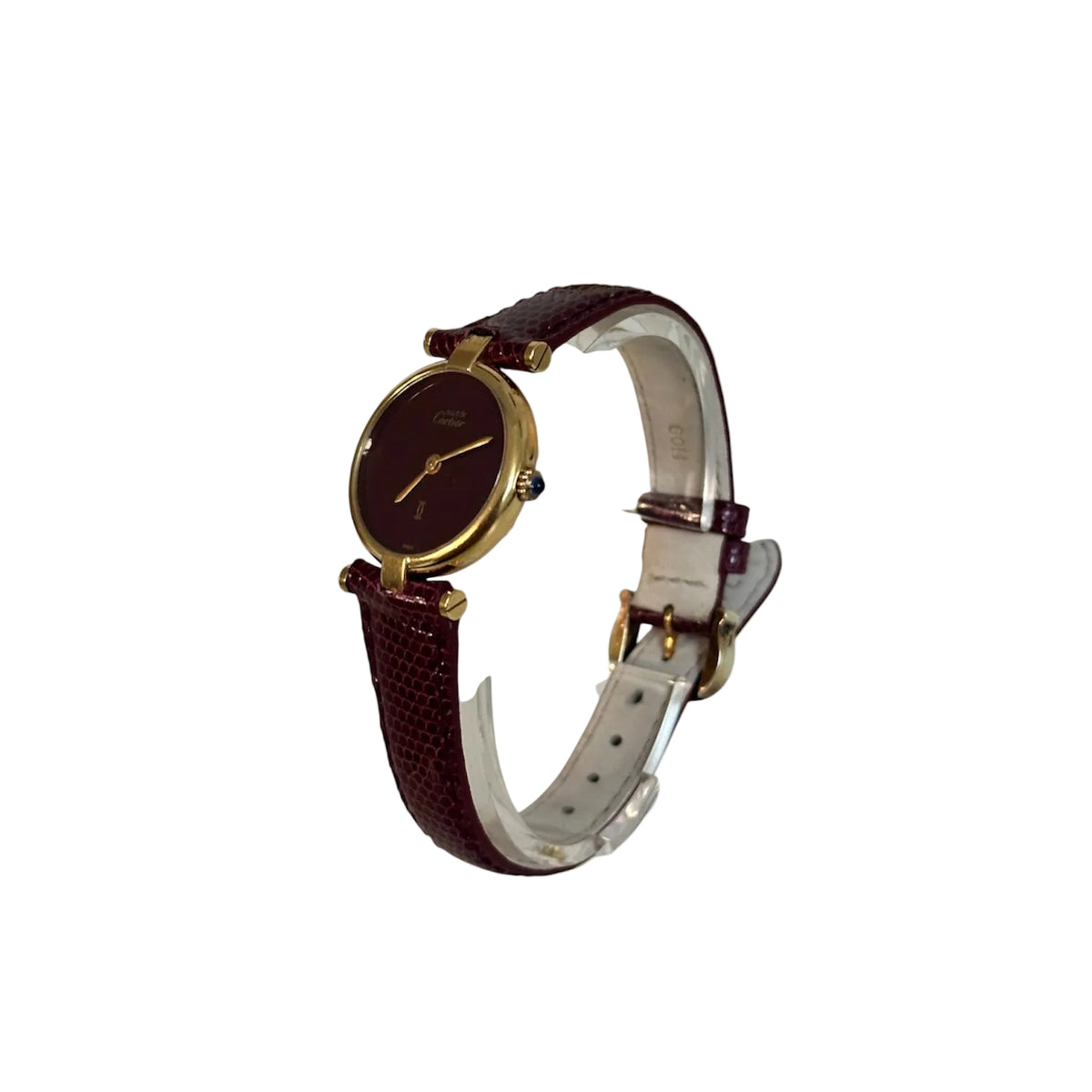 Montre CARTIER "Vendôme" en vermeil et cuir