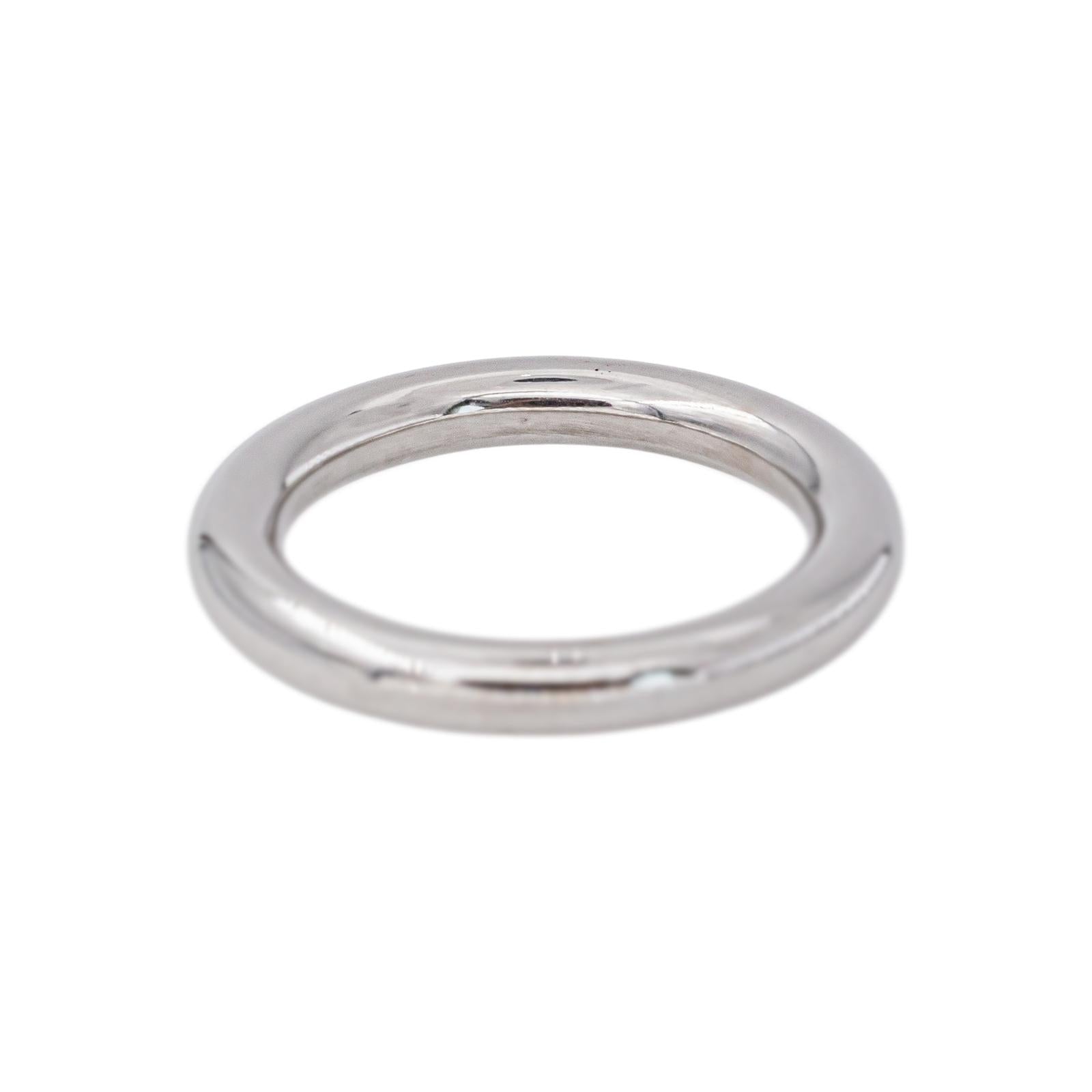 Ginette NY Bague Alliance Be my white domed band Or blanc