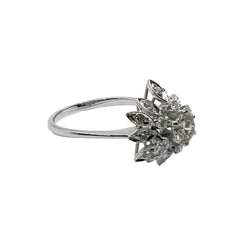 Bague Marguerite en or blanc et diamants