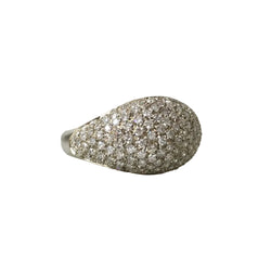 Bague Dôme en or blanc et diamants