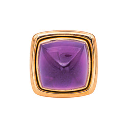 Fred Bague Pain de sucre Or rose Améthyste