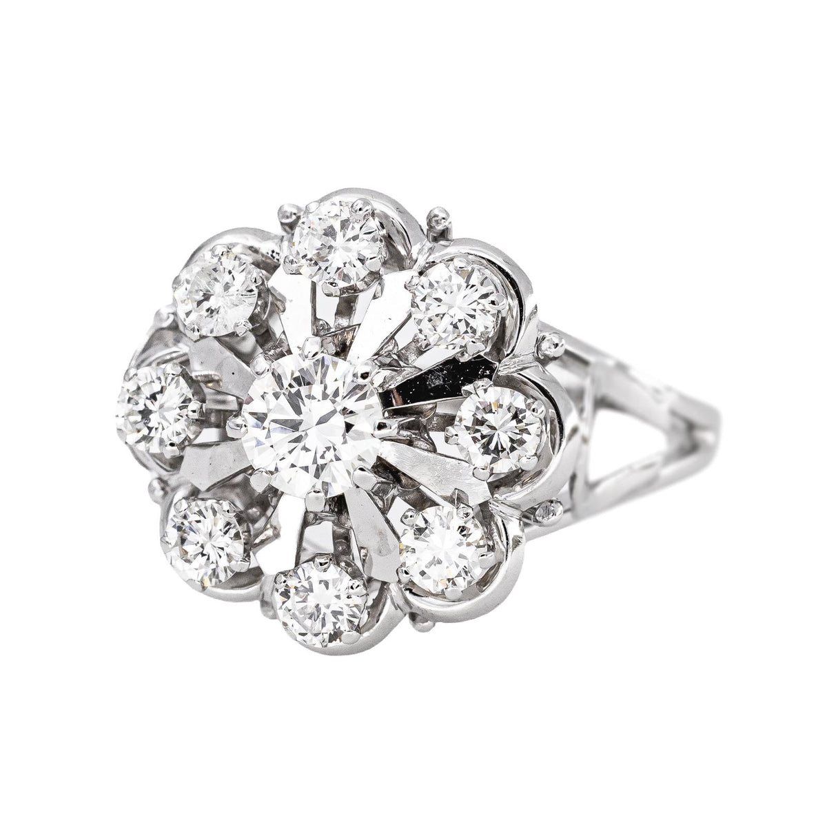 Bague Marguerite Or blanc Diamant