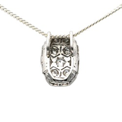 Pendentif en or blanc, saphirs et diamants