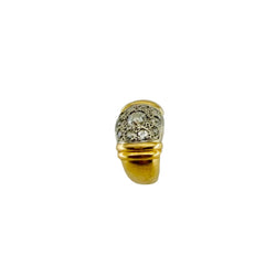 Bague Jonc en or blanc, or jaune et diamants