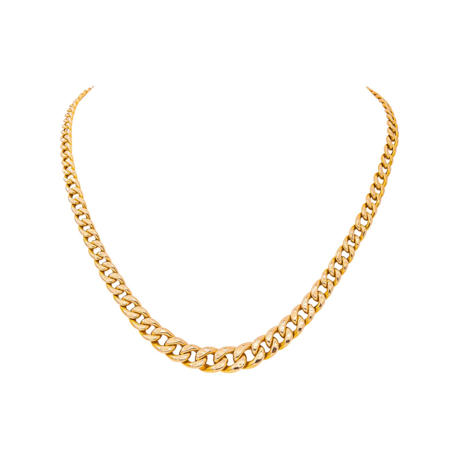 Collier maille Gourmette Or rose