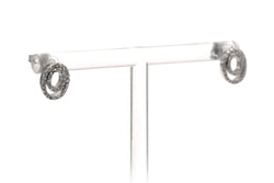Boucles d'oreilles Puces en or blanc et diamants