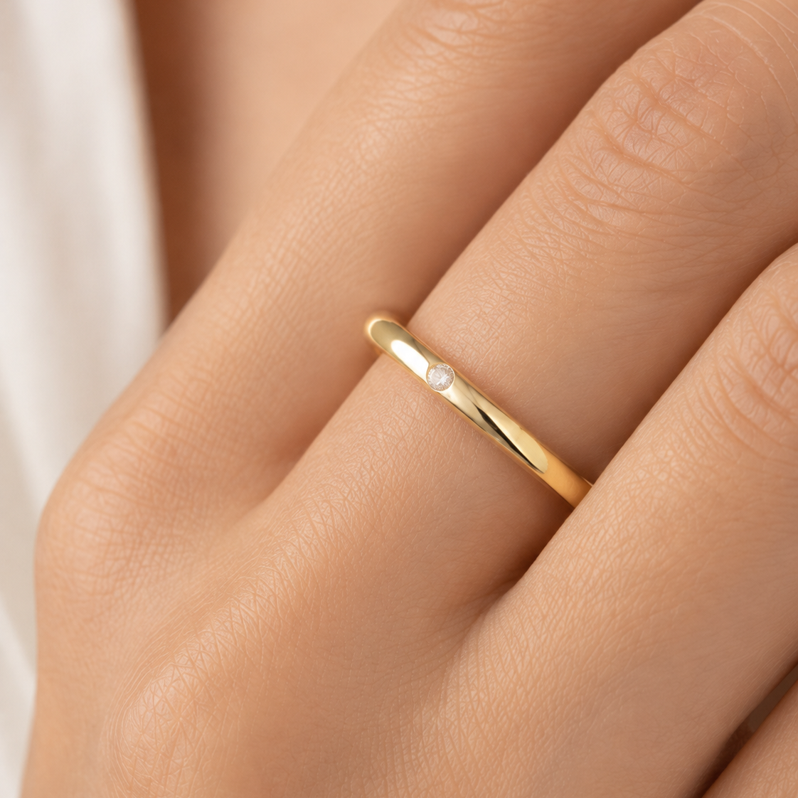 Bague Alliance POMELLATO "Lucciole" en or jaune et diamant
