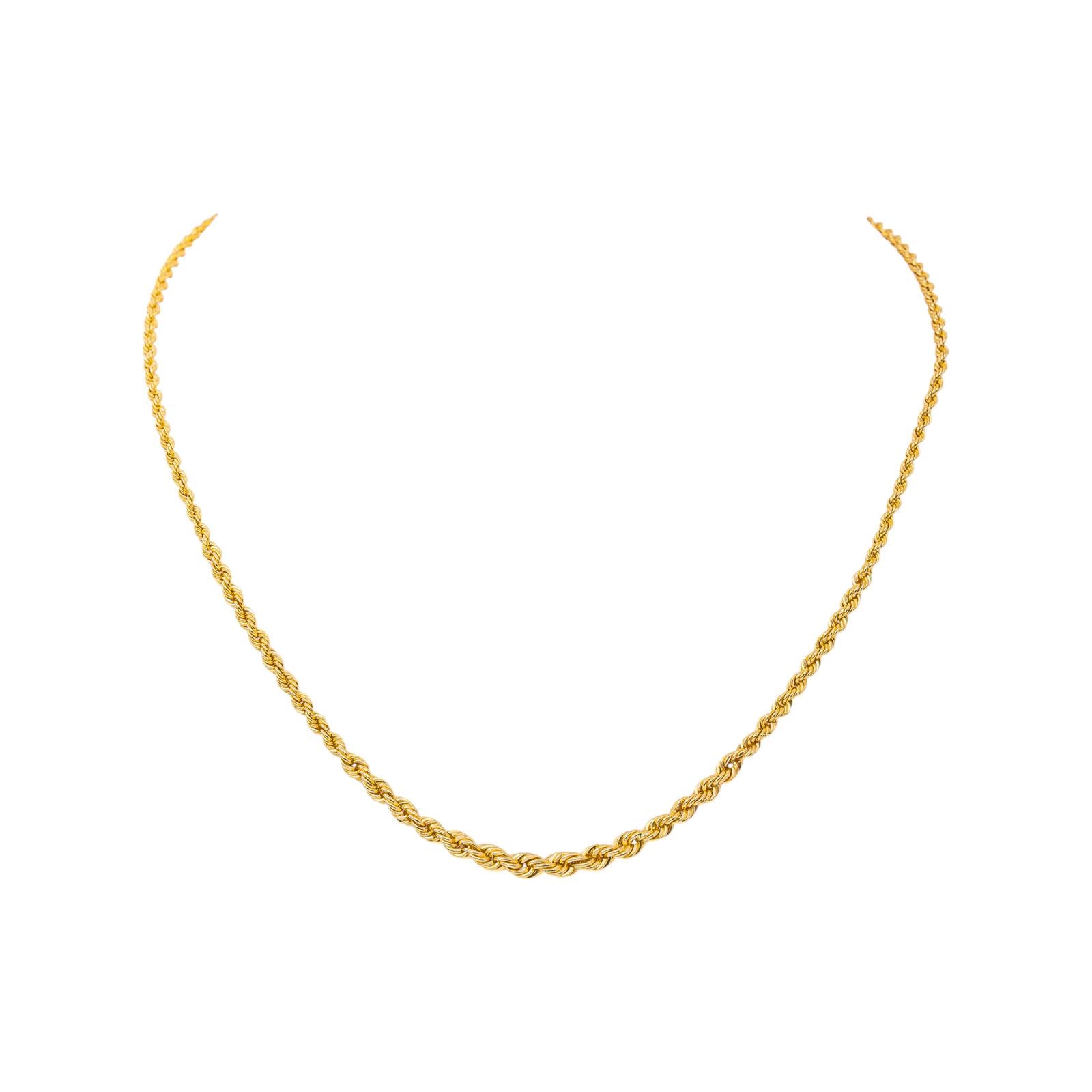 Collier Maille Corde Or jaune