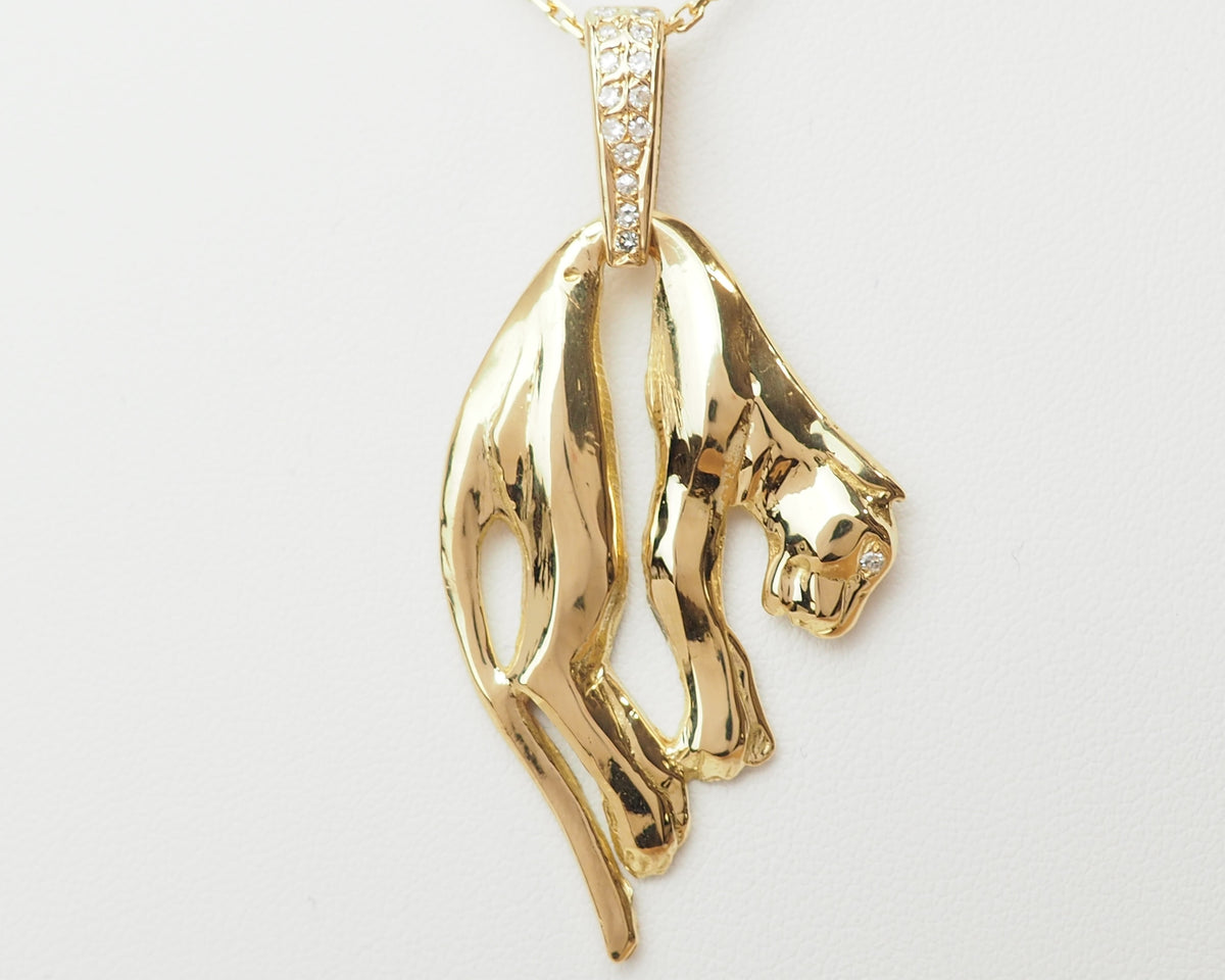Pendentif en or jaune et diamants