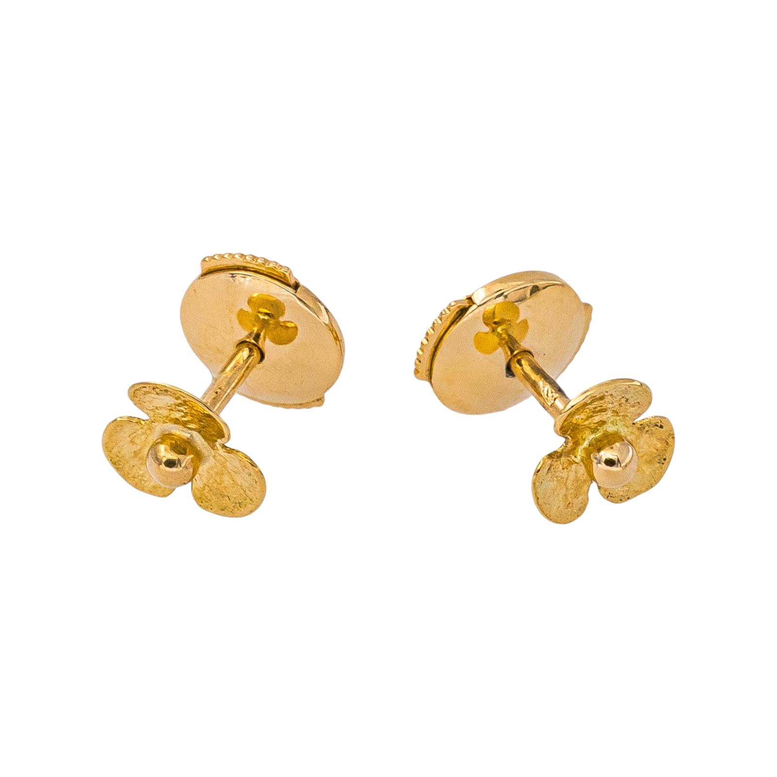 Boucles d'oreilles  Puces  Or jaune