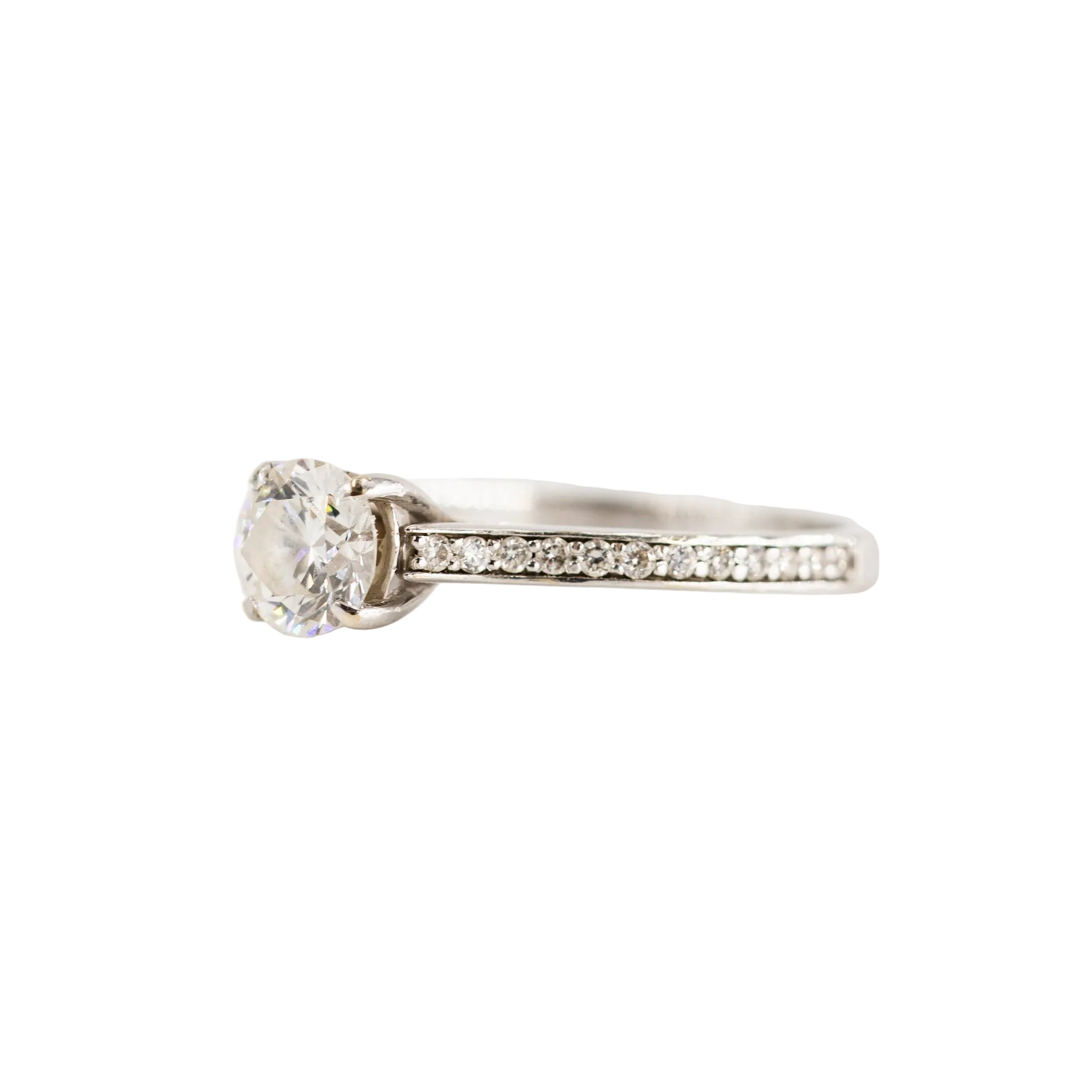 Bague Solitaire en or blanc et diamant