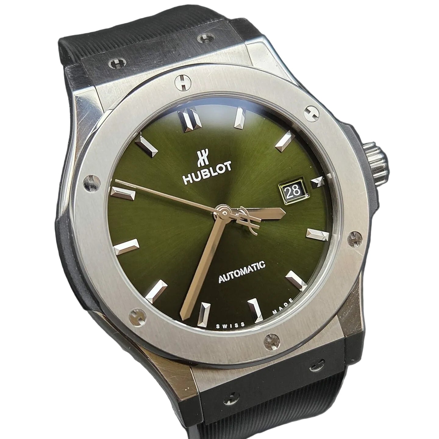 Montre HUBLOT "Classic Fusion" en titane et caoutchouc