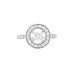 Bague Boucheron, "Ava", or blanc, diamants.