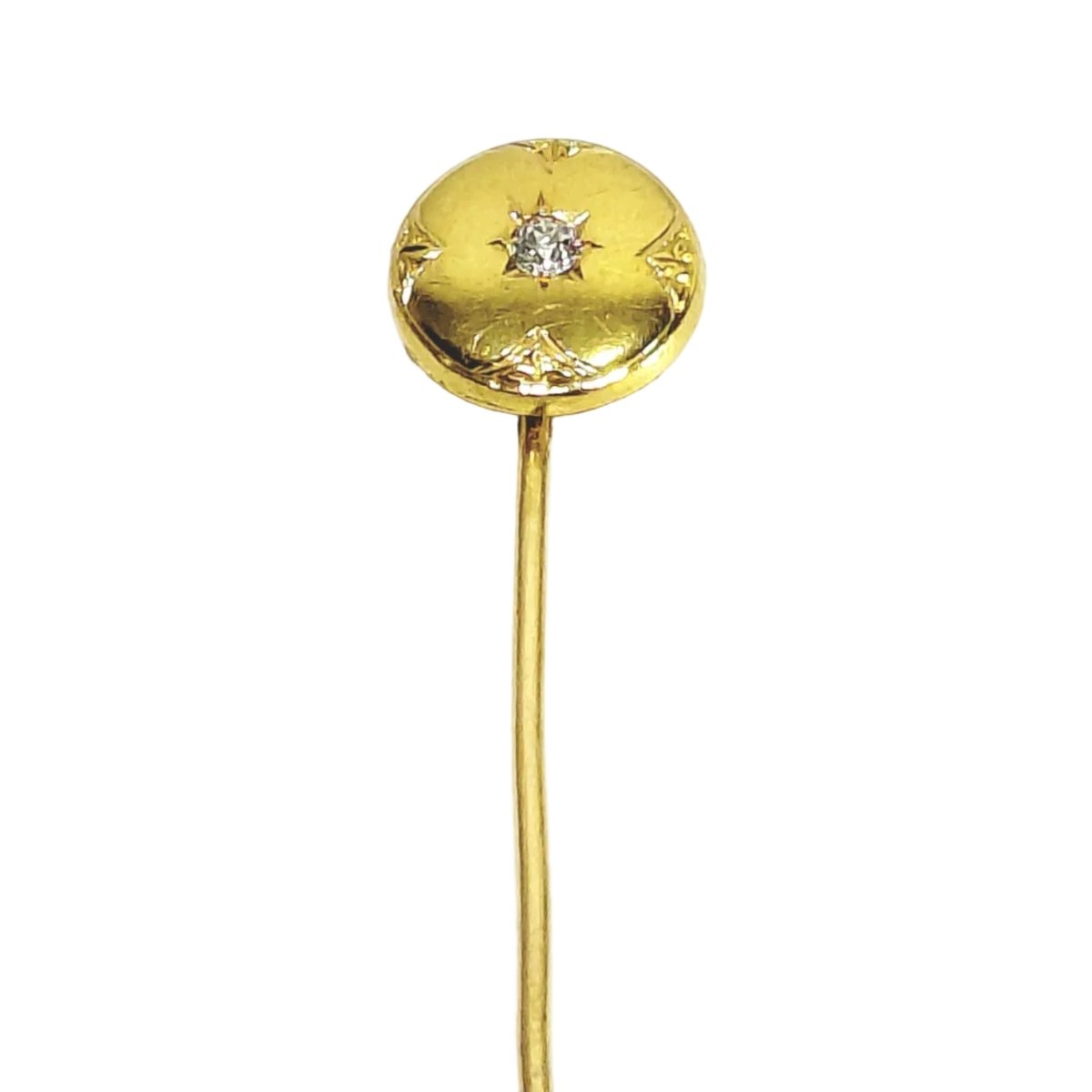 Épingle à cravate en or jaune et diamant - Castafiore