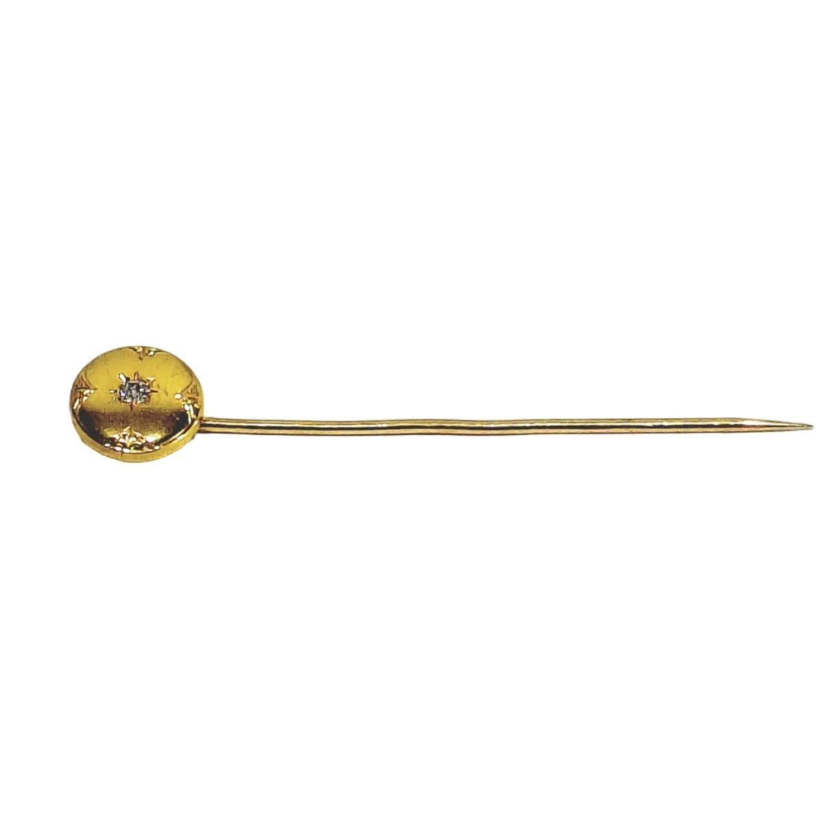 Épingle à cravate en or jaune et diamant - Castafiore
