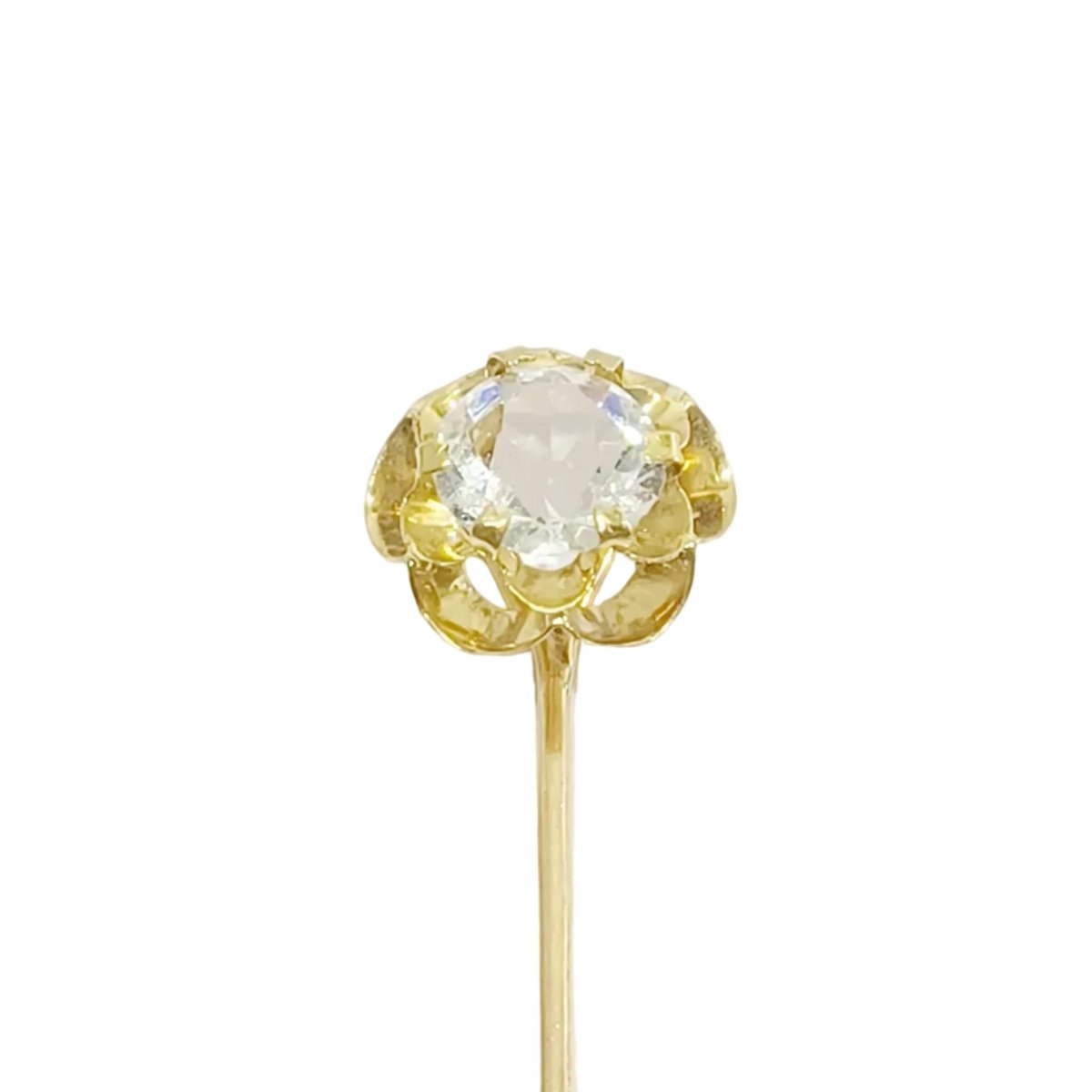 Epingle à cravate en or rose et zircon - Castafiore