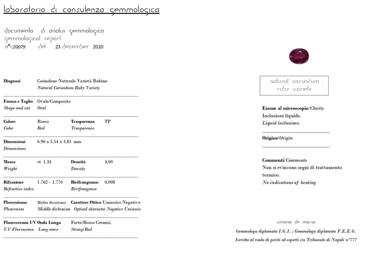 Estate Certified Unheated Ruby Diamond Ring - Castafiore