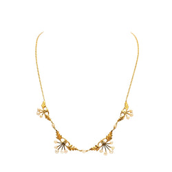Collier Draperie en or jaune et perles