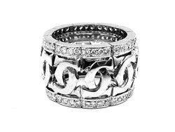 Bague CARTIER  "Entrelacés" en or blanc et diamants