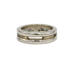 Bague Bandeau en or blanc et diamants