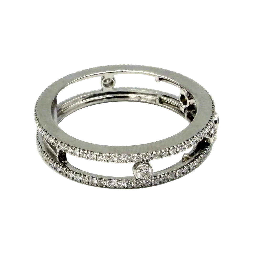 Bague Pavée MESSIKA "Fine Move Romane Pavée" en or blanc et diamants