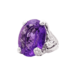 Bague Dior, "Miss Dior", or blanc, améthyste, diamants.