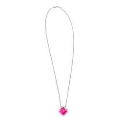 Collier Pendentif FRED Pain de sucre en or blanc, tourmaline et diamants