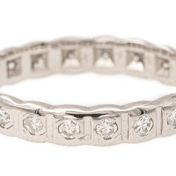 Bague Alliance Or blanc Diamant