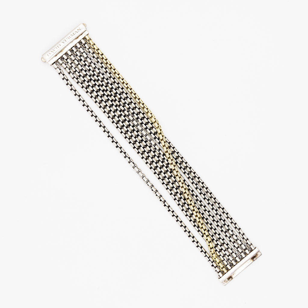 Bracelet DAVID YURMAN en argent et or jaune