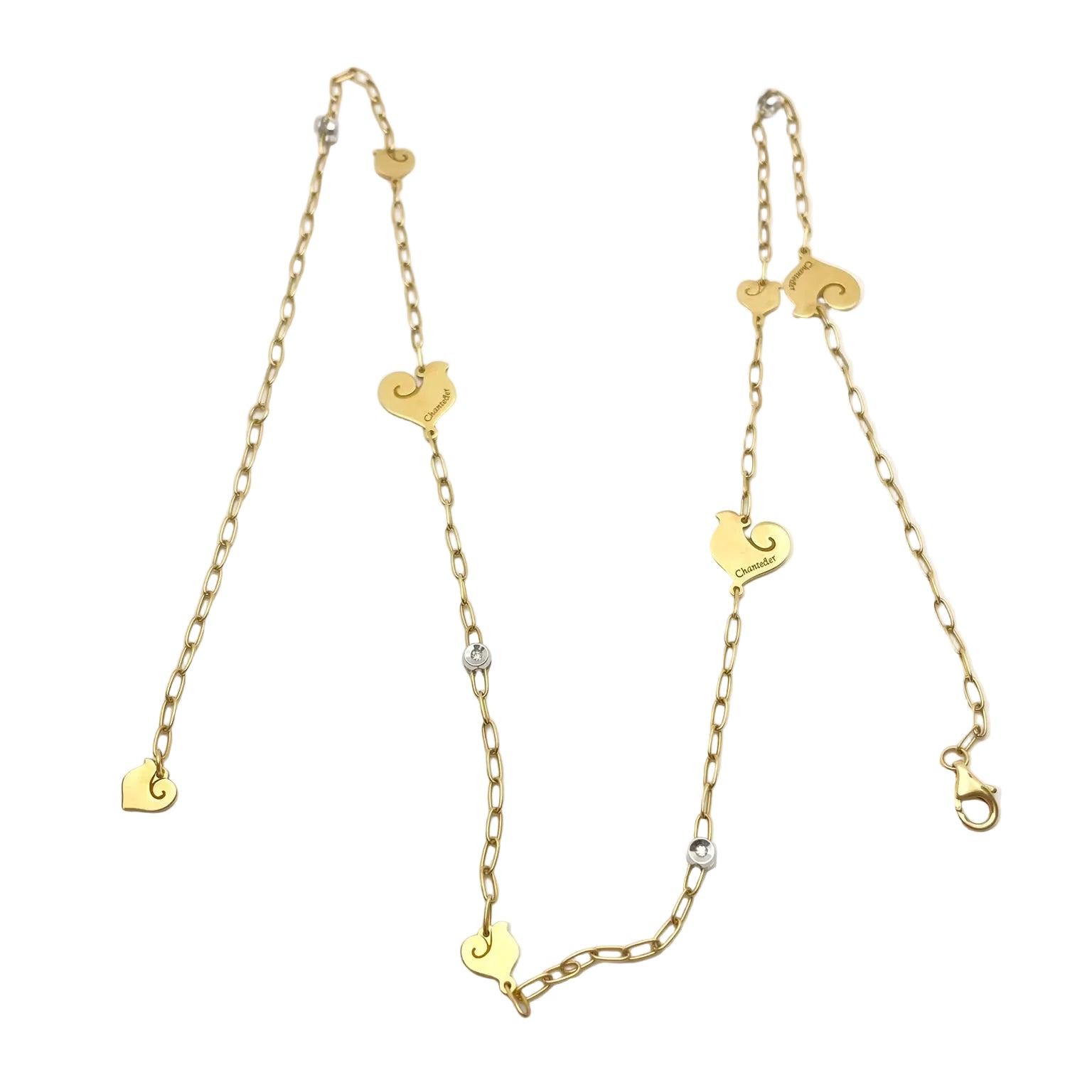 Collier Chaîne CHANTECLER en or blanc, or jaune et diamants