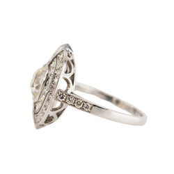 Bague Entourage en or blanc, platine et diamants