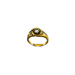 Bague Jonc en or jaune et diamants